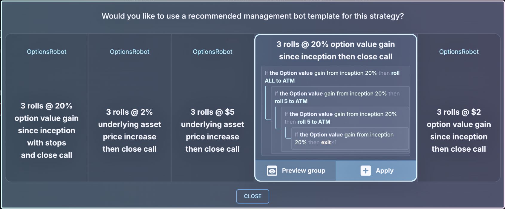 Copy Trade Ideas interface screenshot